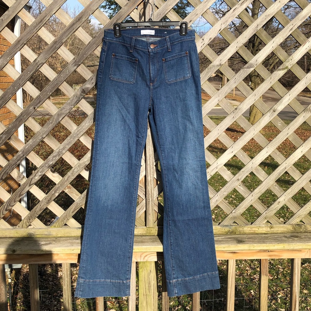 Ann Taylor LOFT wide leg trouser jeans